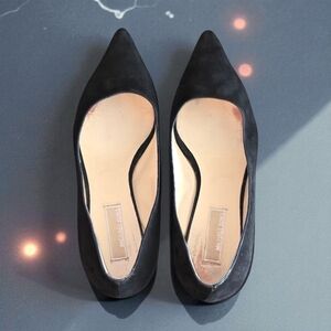 Michael Kors Womens Black Suade Kitten Heels Pointed Pumps